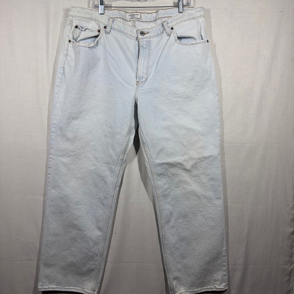 Abercrombie Fitch Womens 34 Baggy Mid Rise Distressed 90s Aesthetic  Denim